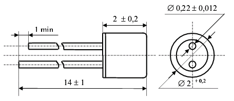 Размеры датчика WAD305 