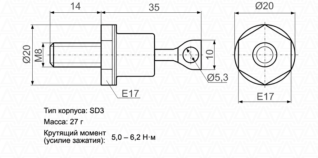 Схема габаритов Д132-50