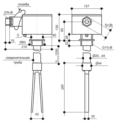 Габаритные размеры BC-540E